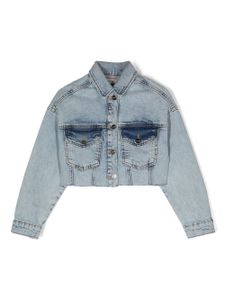 Pinko Kids veste courte en jean - Bleu