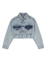 Pinko Kids veste courte en jean - Bleu