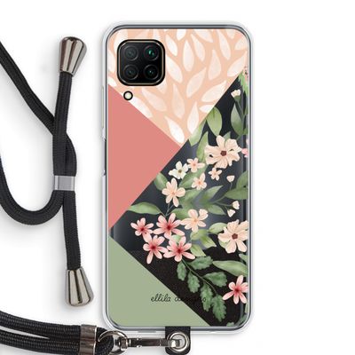 Sweet heaven geometrics: Huawei P40 Lite Transparant Hoesje met koord