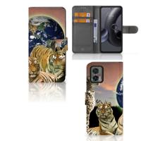 Motorola Edge 30 Neo | Telefoonhoesje | Met pasjeshouder | Roofdieren