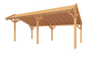 YARD Outdoor SUBLIME Kapschuur - 700x300 cm Douglashout- Kapschuurdak- - YARD Outdoor