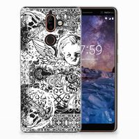 Silicone Back Case Nokia 7 Plus Skulls Angel