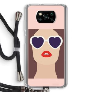 Red lips: Xiaomi Poco X3 NFC Transparant Hoesje met koord