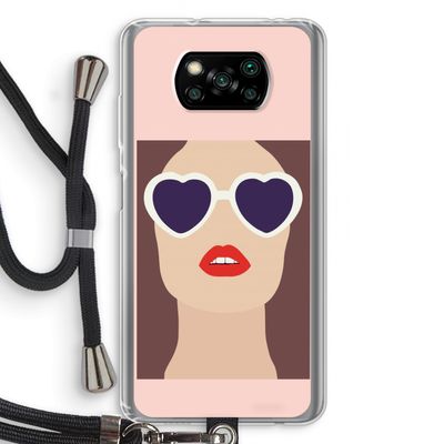 Red lips: Xiaomi Poco X3 NFC Transparant Hoesje met koord