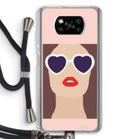 Red lips: Xiaomi Poco X3 NFC Transparant Hoesje met koord