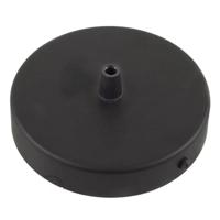 Plafondkap Zwart kap metaal rond 1 uitgang 12 cm
