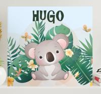 Canvas schilderij baby's Schattige koala voor jongen met naam Canvas schilderij baby's Schattige koala voor jongen met naam