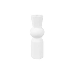 present time - Candle holder Geo King polyresin white