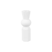 present time - Candle holder Geo King polyresin white