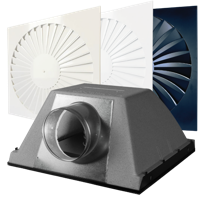 "easyplenum" Voor Luchttoevoer - Aansluiting 160mm - Met Wervelrooster