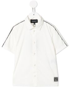 Emporio Armani Kids chemise à détails contrastants - Blanc