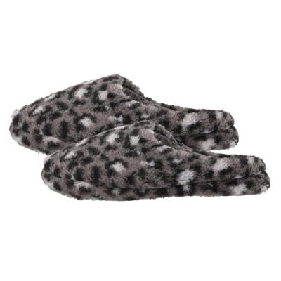Apollo kindersloffen - donkergrijs - luipaard print - pantoffels - maat 37/38