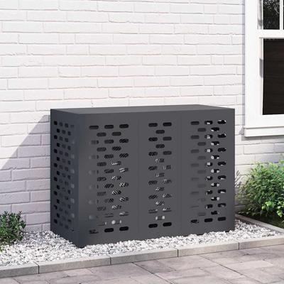 Airconditioner hoes Antraciet 110 x 50 x 80 cm Staal