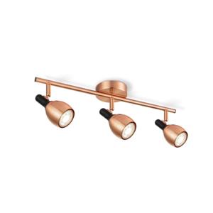 Opbouwspot Novi 3 - incl. dimbare LED lamp - Koper