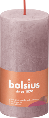 Rustiek stompkaars 100/50 Ash Rose - Bolsius