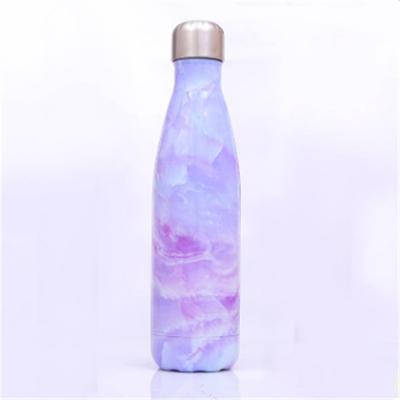 Thermische beker vacuüm kolf warmte waterfles draagbare roestvrijstalen sport ketel capaciteit: 500ml (Magic Purple)