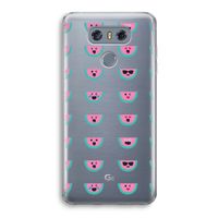 Smiley watermeloenprint: LG G6 Transparant Hoesje