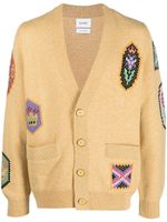 Barrie Scottish Symbols intarsia-knit cardigan - Jaune - thumbnail