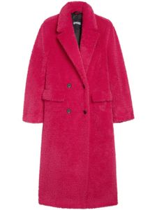 Apparis manteau croisé Astrid en fourrure artificielle - Rose