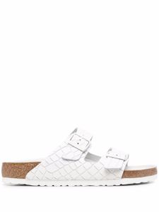 Birkenstock claquettes Arizona à design tissé - Blanc