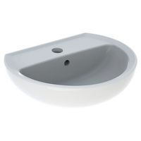 Geberit E-Con fontein rond 50x41 cm, met kraangat en overloop, wit - thumbnail