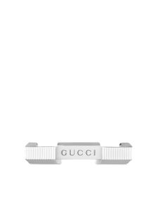 Gucci bague Link to Love rayée en or blanc 18ct - Argent