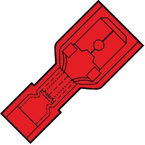 Vol. Nylon Geïsol. Vlaksteker 6,3x0,8mm voor 0,5-1,5 mm2