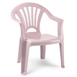 Plasticforte Kinderstoel van kunststof - roze - 35 x 28 x 50 cm - tuin/camping/slaapkamer - Kinderstoelen