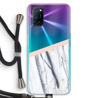 A touch of peach: Oppo A92 Transparant Hoesje met koord