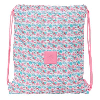 Rugtas met Koordjes Moos Flores Multicolour 35 x 40 x 1 cm