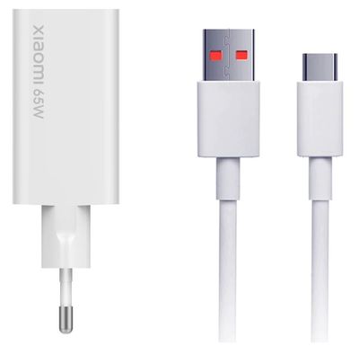 Xiaomi Mi 65W Fast Charger GaN Tech + USB-C kabel Wit