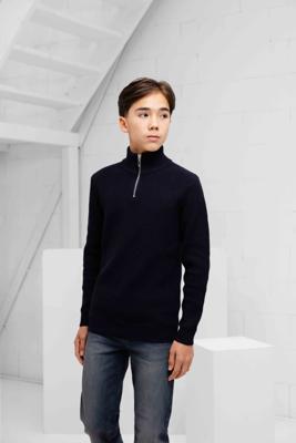 Antony Morato Lisbon Half Zip Sweater Kids Donkerblauw - Maat 128 - Kleur: Donkerblauw | Soccerfanshop