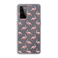 Flamingoprint groen: OnePlus 9 Pro Transparant Hoesje