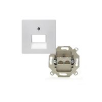 Berker serie 1930/glasserie/palazzo Telefoon/netwerk aansluiting cat5 polarwit