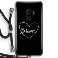 Forever heart black: Xiaomi Mi Mix 2 Transparant Hoesje met koord