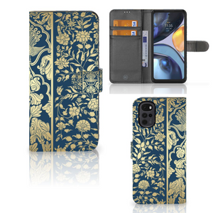 Motorola Moto G22 Hoesje Beige Flowers