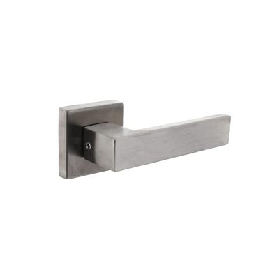 Intersteel deurkruk Amsterdam met rozet massief verdekt 53x53x10mm met nokken - RVS