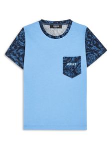 Versace Kids t-shirt en coton à logo imprimé - Bleu