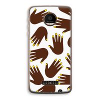 Hands dark: Motorola Moto Z Force Transparant Hoesje