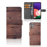Samsung Galaxy A22 5G | Book Style Case | Old Wood