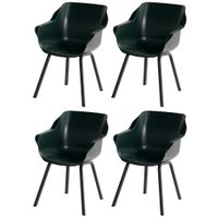 Set van 4 - Hartman Sophie Element dining armstoel - night green