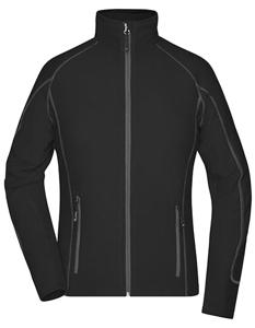 James & Nicholson JN596 Ladies´ Structure Fleece Jacket - Black/Carbon - L