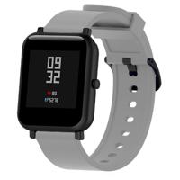Siliconen glanzende sport polsband voor Huami Amazfit bip Lite versie 20mm (grijs)
