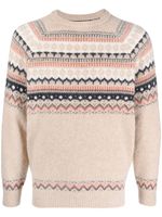 Brunello Cucinelli pull à motif Fair Isle - Tons neutres