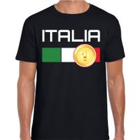 Italia / Italie landen t-shirt zwart heren