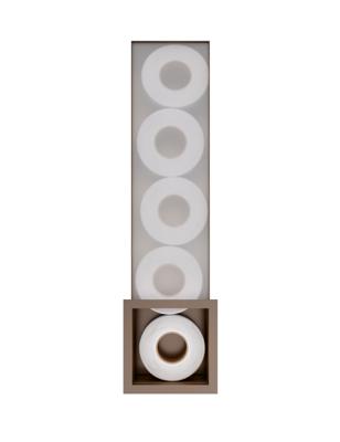Hotbath &MORE Inbouw reserverol houder voor 6 rollen 16x60x14cm Tuscan Bronze