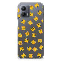 TPU bumper voor Motorola Moto G53 Katten Emojis - thumbnail