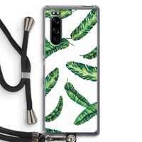Lange bladeren: Sony Xperia 5 Transparant Hoesje met koord
