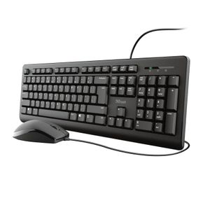 Trust Primo Bedraad toetsenbord en muisset Toetsenbord Zwart