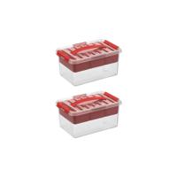 Q-line opbergbox met inzet 6L rood - Set van 2 - thumbnail